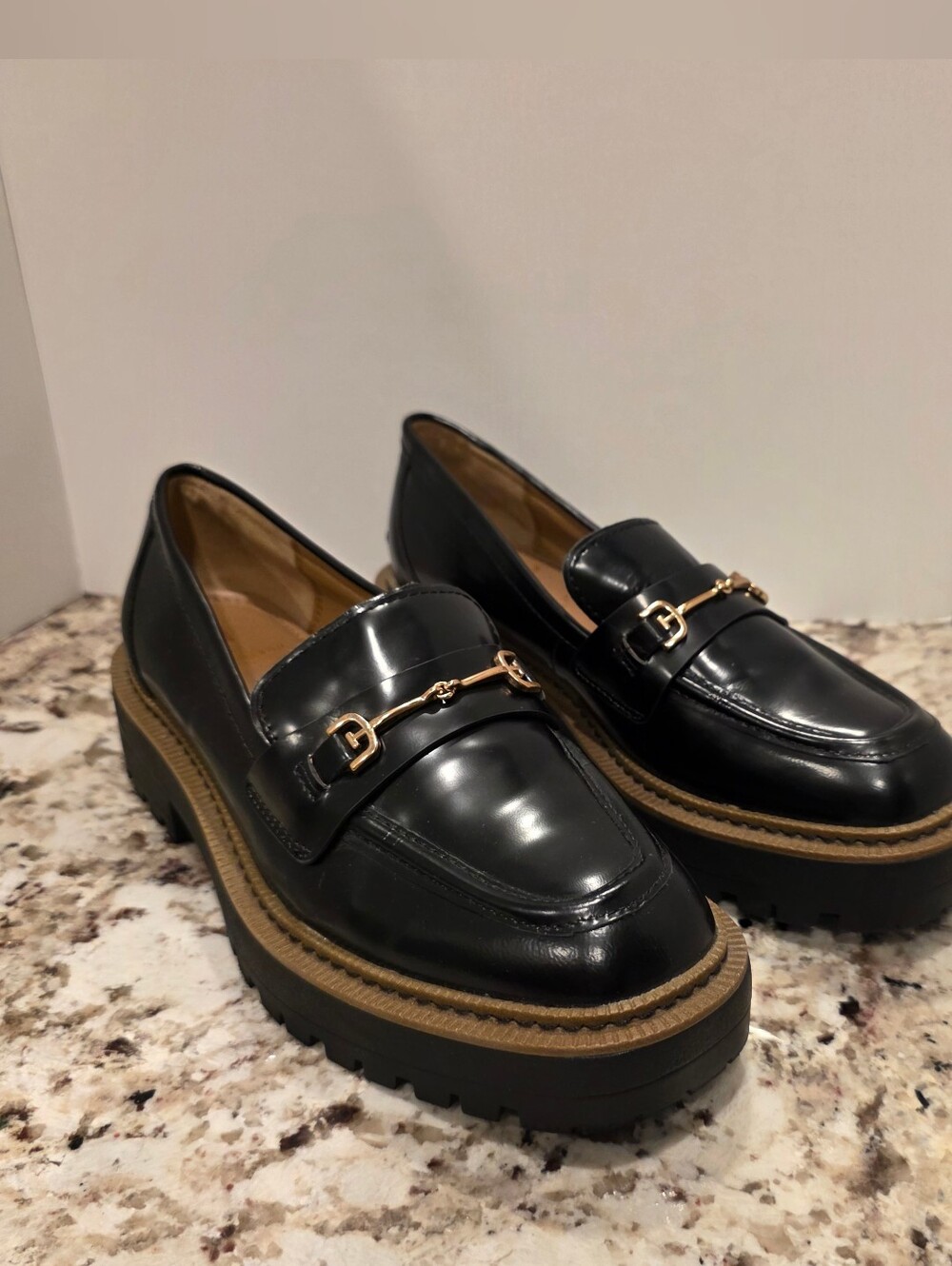 Sam Edelman Laurs Horse Bit Loafer Chunky Heel Size 7M